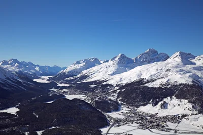 St. Moritz: village and slopes, photo 1